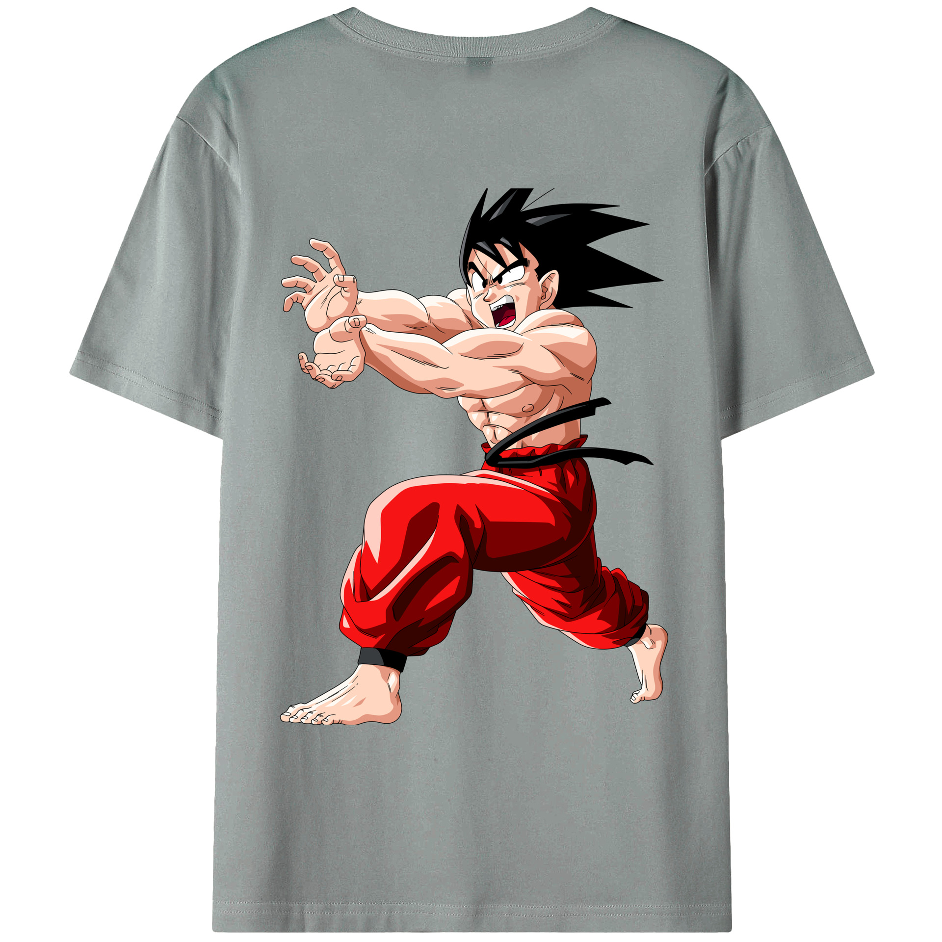 （画像用） ドラゴンボール 孫悟空（そん ごくう）Son Goku カカロット DRAGON BALL Kakarotto 綿100％ メンズ半袖Tシャツ（バックプリント） 通気性